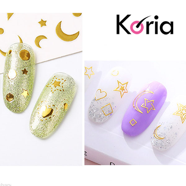 Sticker nail 3D màu bạc Koria (317)