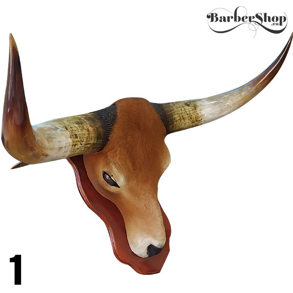 Đầu bò trang trí tiệm phong cách barbershop mẫu 1.4.5.9