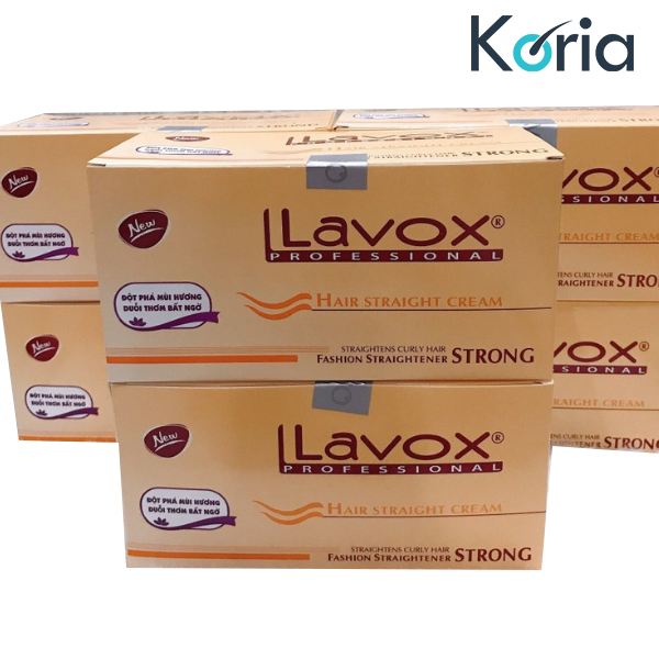 Cặp thuốc duỗi thẳng tóc Lavox Strong ( 500ml x 2) - Sọc cam