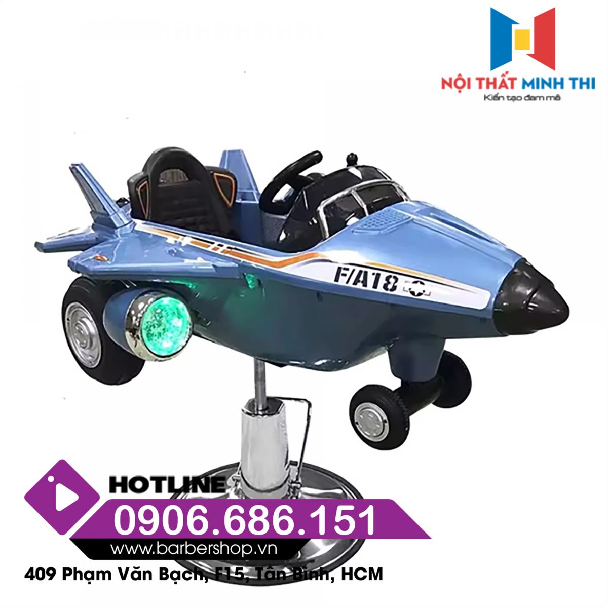 ghế cắt tóc trẻ em BKID máy bay